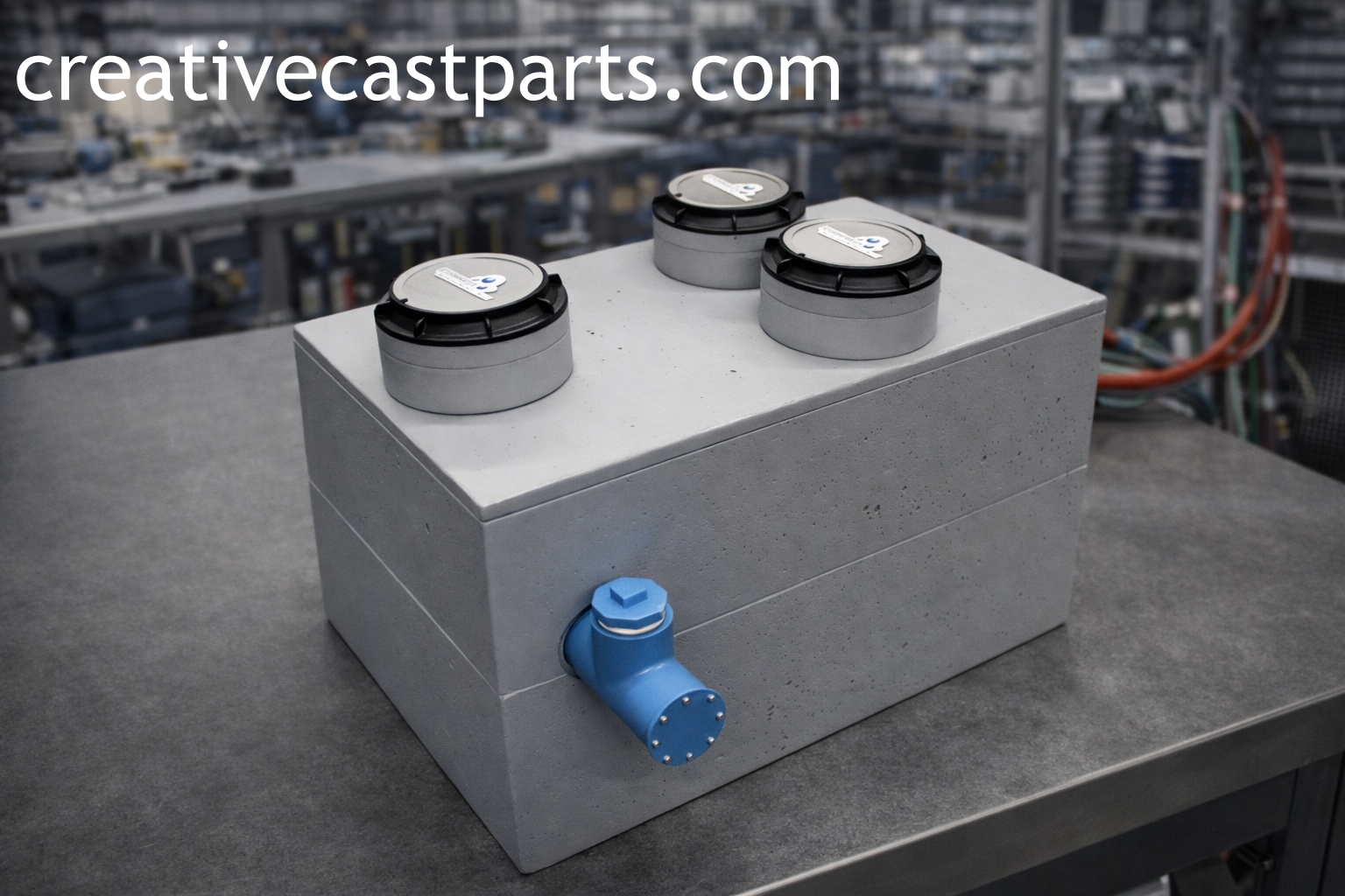 Stormwater management bunker exhibit manufactured by Creative Cast Parts.