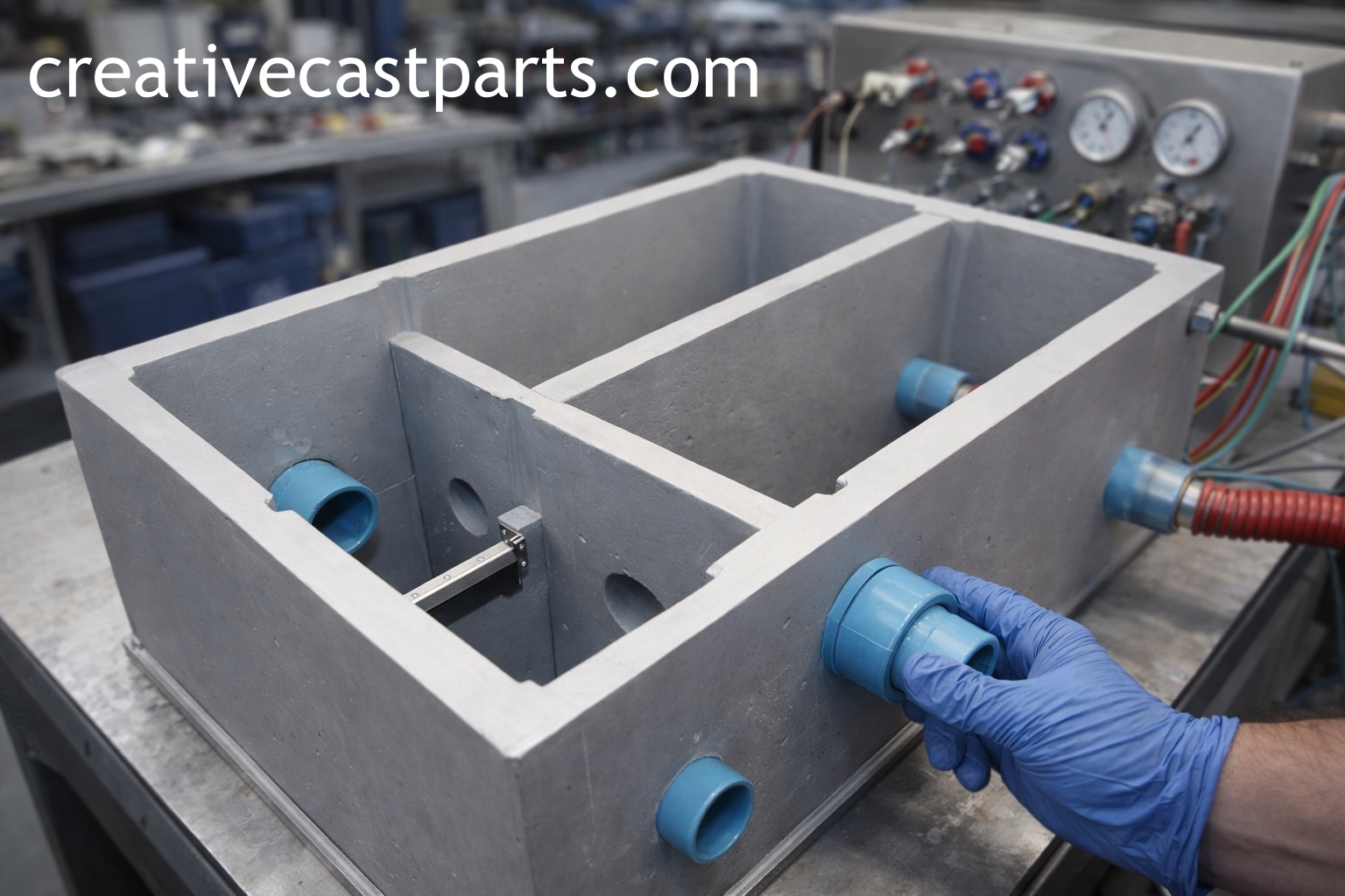 Stormwater management bunker exhibit manufactured by Creative Cast Parts.